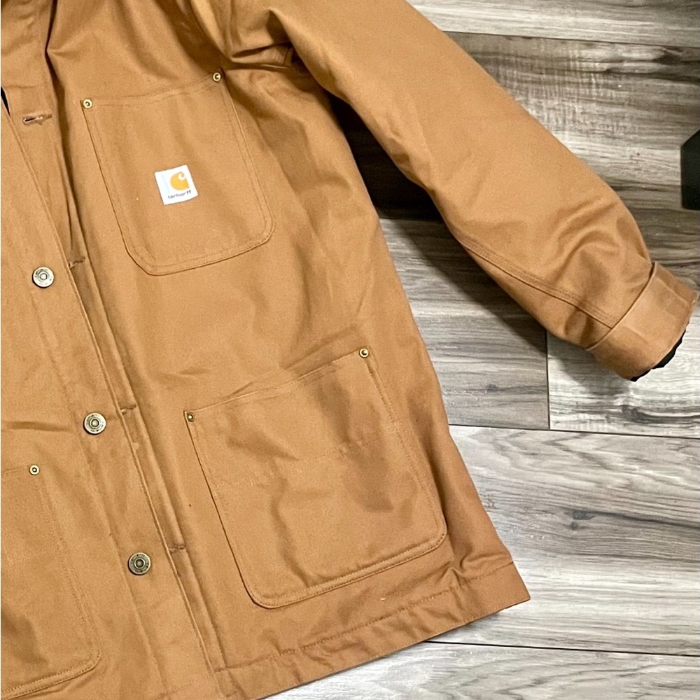 Carhartt Men's Tan and Brown Chore Jacket - Picture 5 of 5